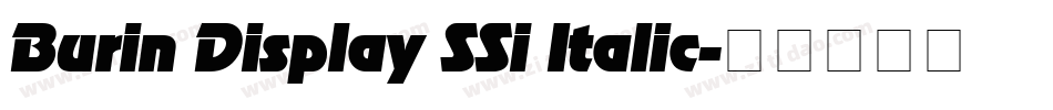 Burin Display SSi Italic字体转换
